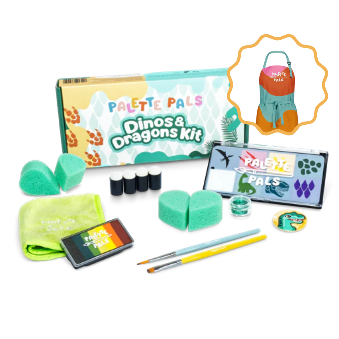 The Dino & Dragon Face Paint Kit & Apron
