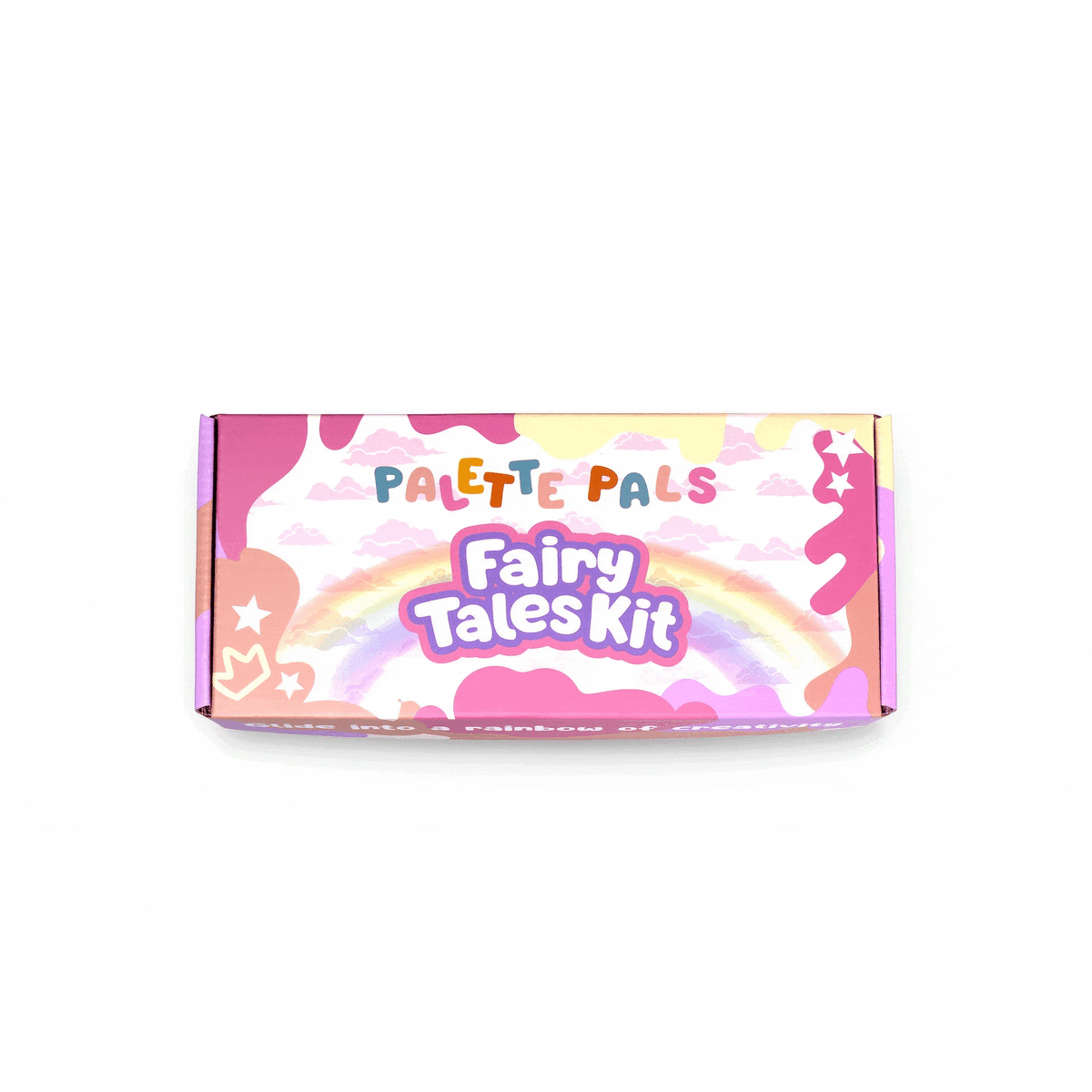 Animated demo showing the contents of the Palette Pals FairyTales kids face paint kit