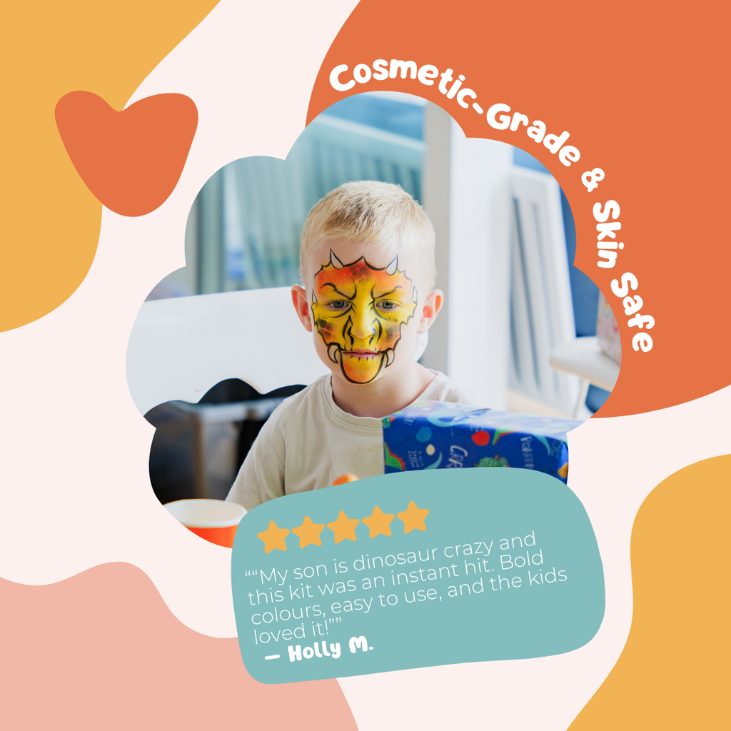 The Dino & Dragon Face Paint Kit & Apron