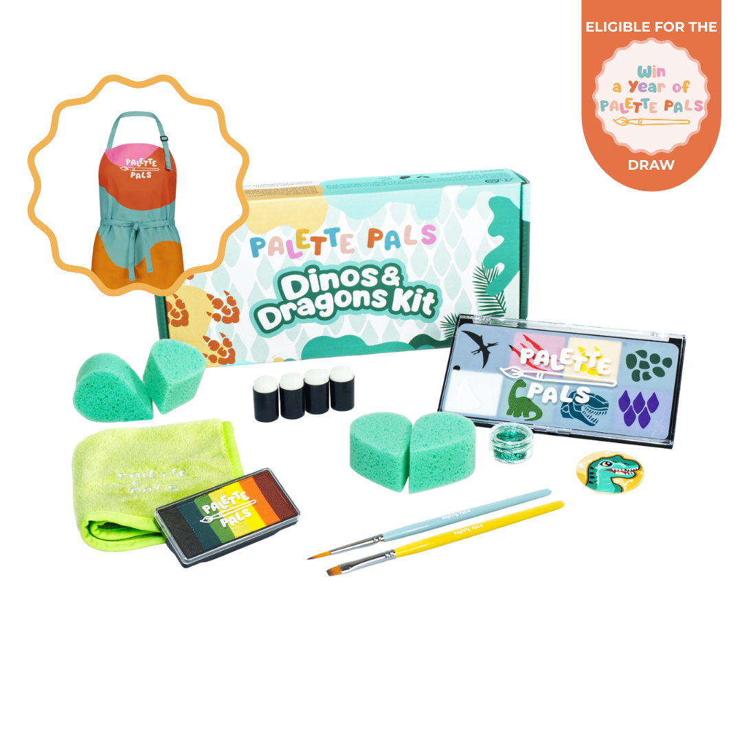 The Dino & Dragon Face Paint Kit & Apron