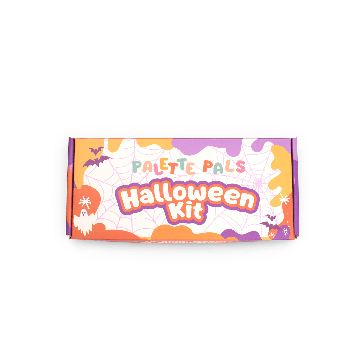 Animated demo showing the contents of the Palette Pals Halloween kids face paint kit